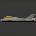 Futuristic Aerospace Spacecraft With Sleek Gray Design And Yellow Cockpit