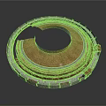 Worn Circular Metal Mechanical Ring Component With Notched Edge And Multi Layered Structure