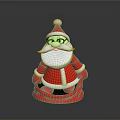 Cute Santa Claus Decorative Figure In Red And White For Household Use