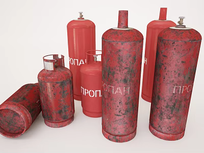 Modern Gas Tank Cylinder Container Fuel Container Household Propane Tank 3d model