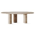 Free-form surface dining table 3d model