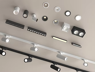 Modern Downlight Spotlight Adjustable Angle Spotlight Track Spotlight 3d model