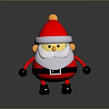 Cartoon Santa Claus Figure With Red Hat White Beard And Silver Boots
