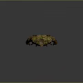Game Movie Character With Tree like Green Skin Wooden Texture And Muscular Standing Pose