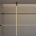 Cross Design Light Fixture in Modern Minimalist Interior With Light Colored Walls