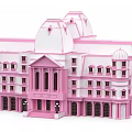 Pink Classical Detached Villa with Domes Columns and Symmetrical Windows