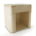Elegant Modern Nightstand With Gold Metal Frame Marble Top And Drawers