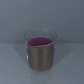 Industrial Equipment Featuring Transparent Glass Container With Purple Liquid On White Table Surface