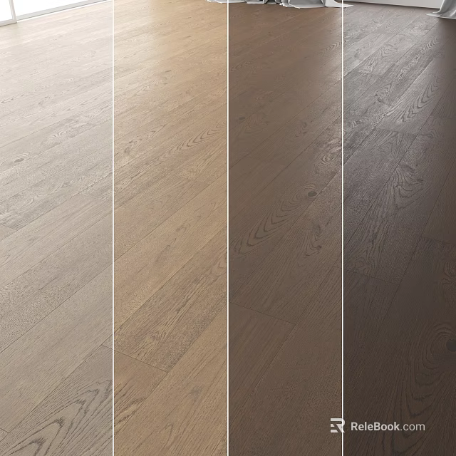 Varied Tones And Textures Of Hardwood Floors 3d model 