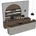 Bar Chair Front Desk Console 3d model