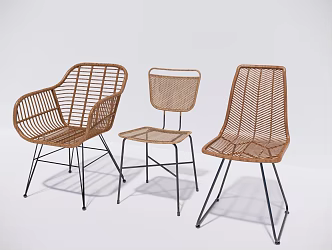 Nordic Dining Chair Casual Dining Chair 3d model