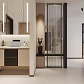 Modern Living Dining Room Interior Design With White Sofa Coffee Table And TV Cabinet