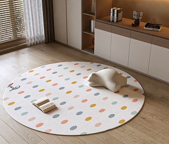 Children's Room Carpet Round Carpet Fabric Carpet 3d model