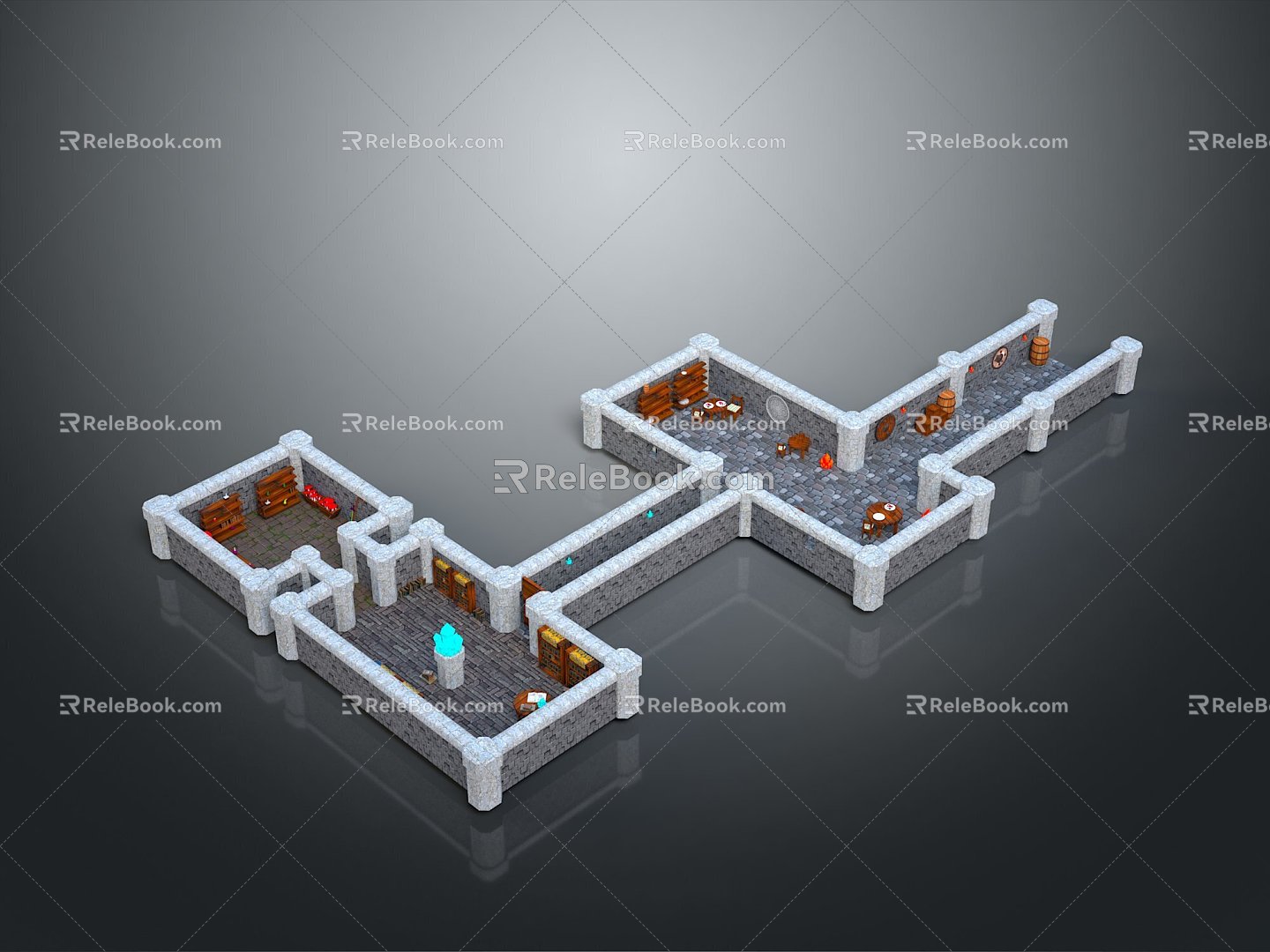 Cave Dungeon Underground Cave Game Environment Game Scene Fairy Tale Scene Fairy Tale 3d model