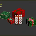 Multiple Vibrant Gift Boxes In Red Green White With Star Patterns And Red Ribbons