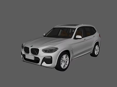Silver BMW SUV With Modern Exterior Design And Sporty Alloy Wheels 3d model