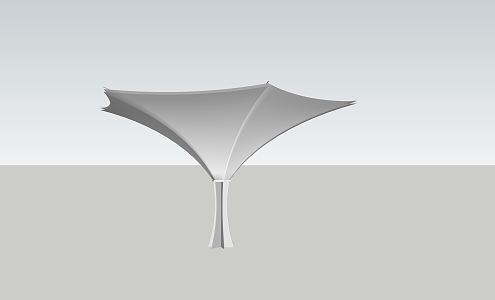 Modern tensioned membrane landscape sketch membrane structure 3d model