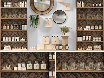 Organized Medical Devices Display Featuring Various Product Types On Shelves And Racks 3d model