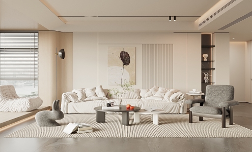 modern living room 3d model