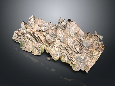 Wood Stone Decorative Panel With Natural Rough Surface And Organic Texture 3d model