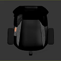 Ergonomic Black Gray Gaming Chair With Adjustable Armrests And Swivel Base