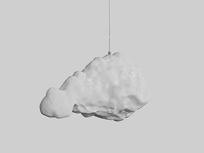 Abstract Shaped White Cloud Like Pendant Light For Modern Interior Design 3d model