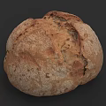 Freshly Baked Artisan Bread With Cracked Crust And Golden Brown Texture