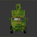 Military Camouflage Vehicle With Six Wheel Structure And Roof Mounted Equipment
