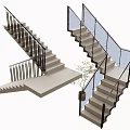 Modern Staircase Designs With Glass And Metal Railings For Interior Spaces