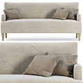 Casual Sofa Casual Sofa Living Room Sofa Double Sofa Pillow Pillow Home Furniture Simple 3d model