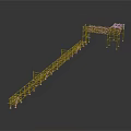 Industrial Metal Scaffolding Structure With Frame Connections And Long Supports