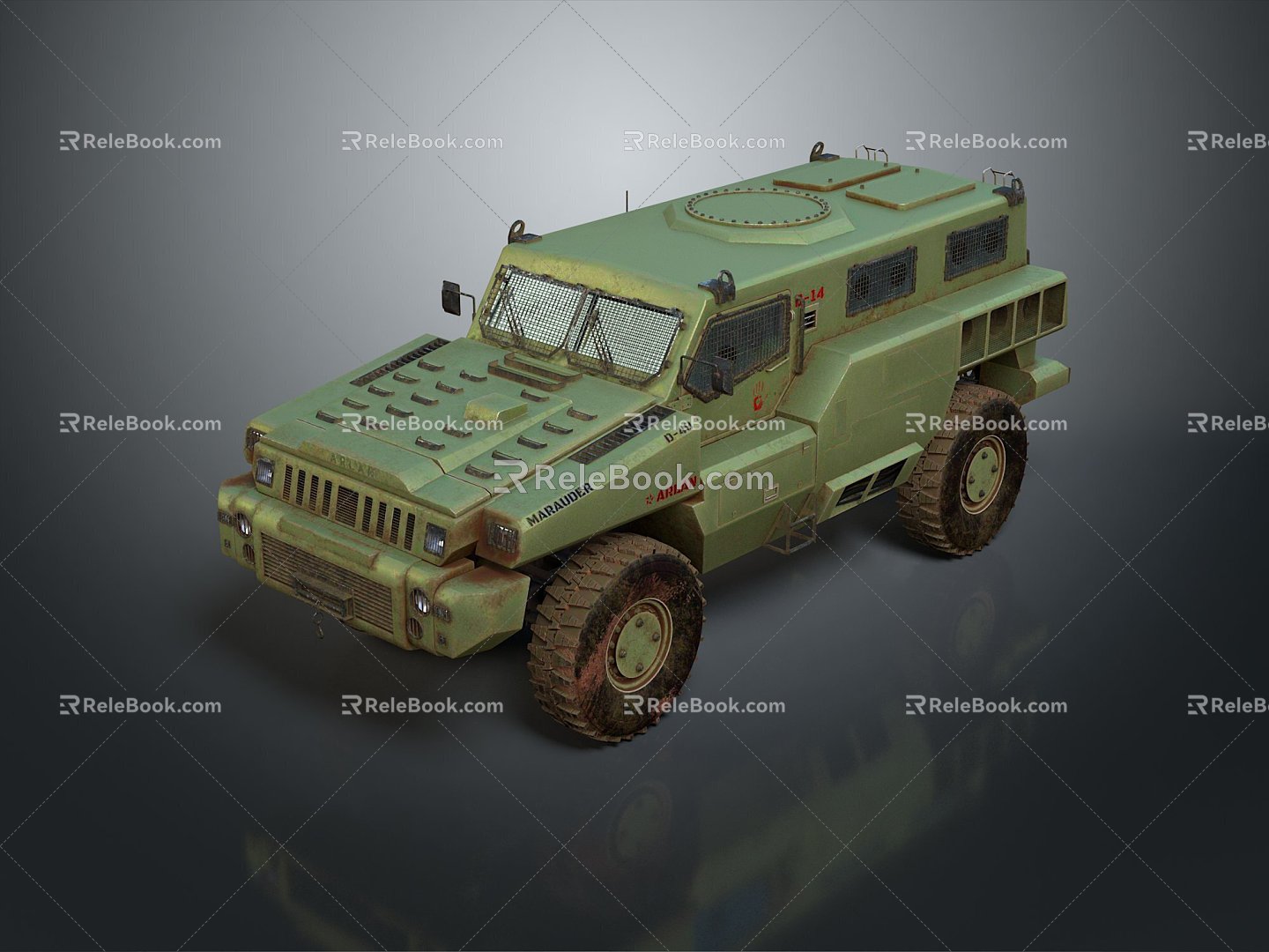 Bulletproof Car Armed Jeep Armed Car Armed Bulletproof Car Military Jeep Off-road Jeep Humvee 3d model