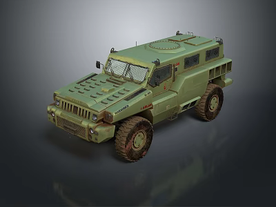 Green Military Armored Tank Exterior Design With Off Road Vehicle Details And Features 3d model