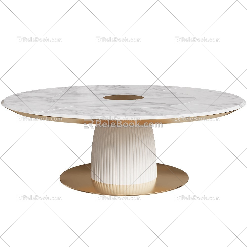 usa hollow round table 18 3d model