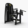 Black Commercial Gym Strength Training Machine With Digital Display And Yellow Accents