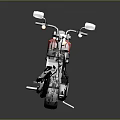 Red Black Classic Cruiser Motorcycle With Chrome Frame Spoked Wheels And Shiny Surface