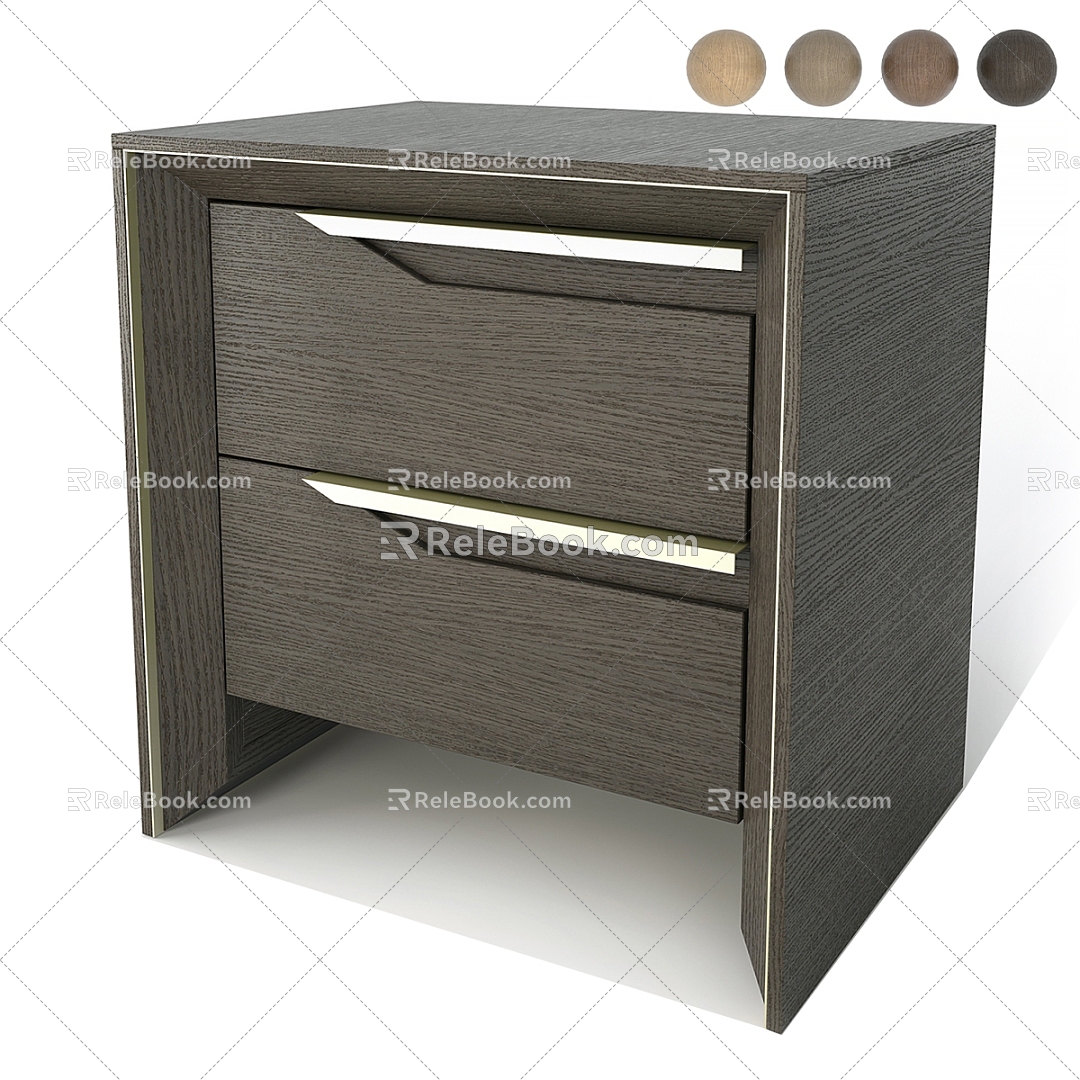 Simple Bedside Table Bedside Cabinet Decorative Cabinet Simple Cabinet Low Cabinet model