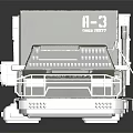 Green And White Truck Model Featuring Open Cargo Bed A3 H7 Markings And COAST Lettering