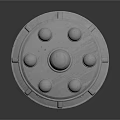 Mechanical Metal Components With Detailed Base Structure And Multiple Holes Design