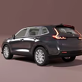 Black Honda SUV Modern Exterior Design With Sleek Body And Silver Wheels