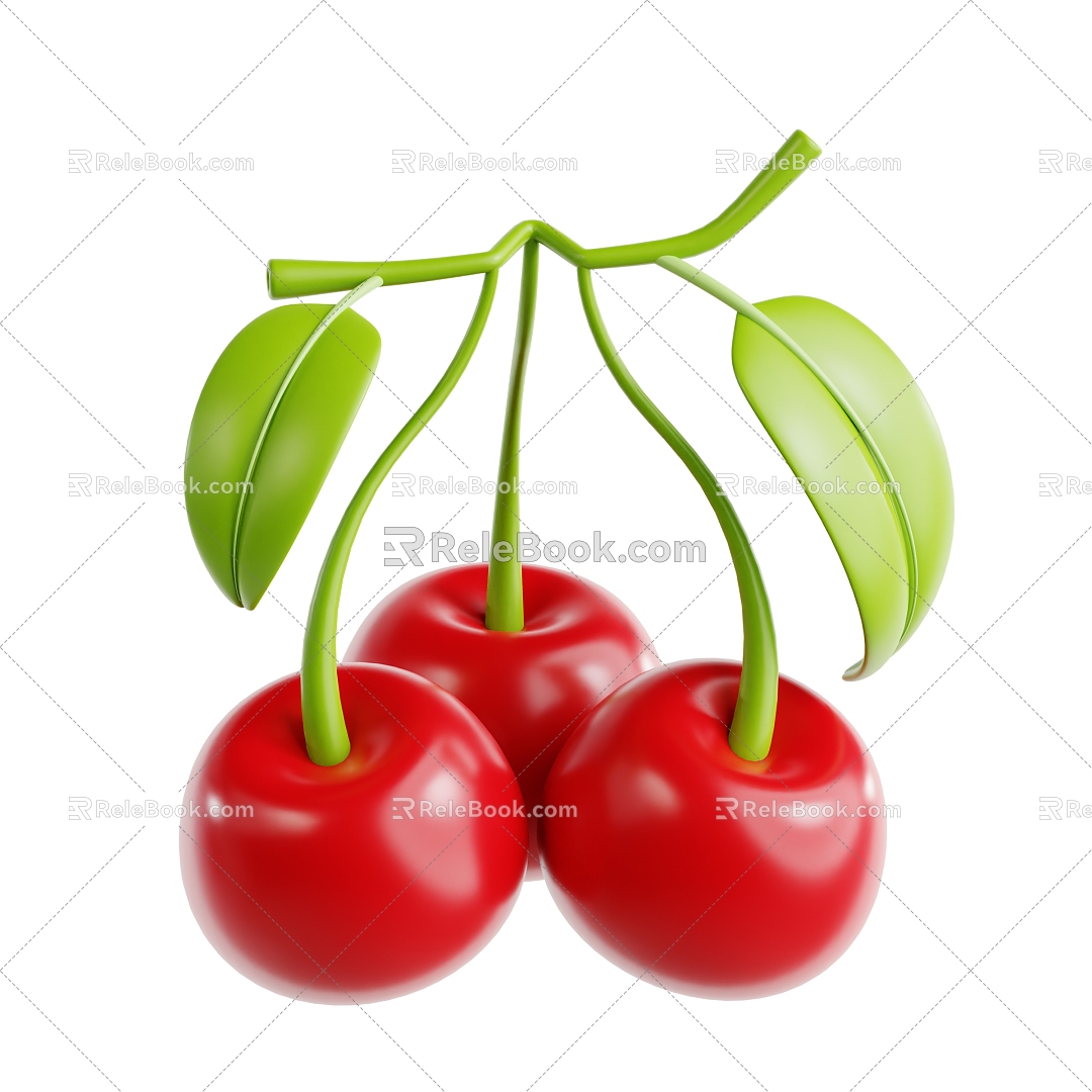 Modern Cherry Cherry Fruit Cartoon Fruit Fresh Fruit 3d model