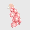 Whimsical Art Installation With White Cup Pouring Pink Cherry Blossoms