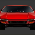 Red Vintage Sports Car With Sleek Body Design And Alloy Wheels