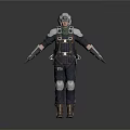 Three Characters In Tactical Gear With Different Uniforms And Helmets Standing Together