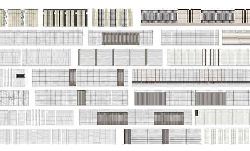 Modern Fence Enclosure Wall 3d model