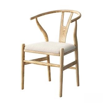 New Chinese Dining Chair Wooden Dining Chair 3d model