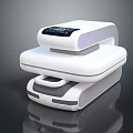 Sleek White Digital Scanner With Modern Design And Display Screen For Office Use 3d model