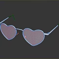 Stylish Heart Shaped Sunglasses With Silver Frame And Clear Lenses