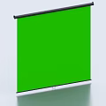 Green screen background screen background wall 3d model