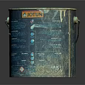 Blue Labeled Drum With Green Substance Inside And Printed Instructions On Surface